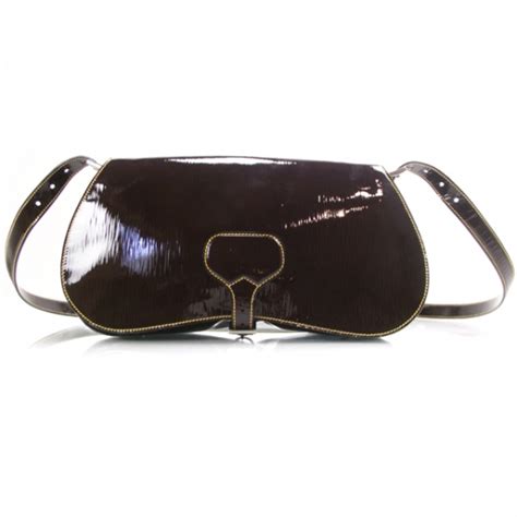 prada vernice messenger bag|PRADA Vernice Messenger Ebano 16328 .